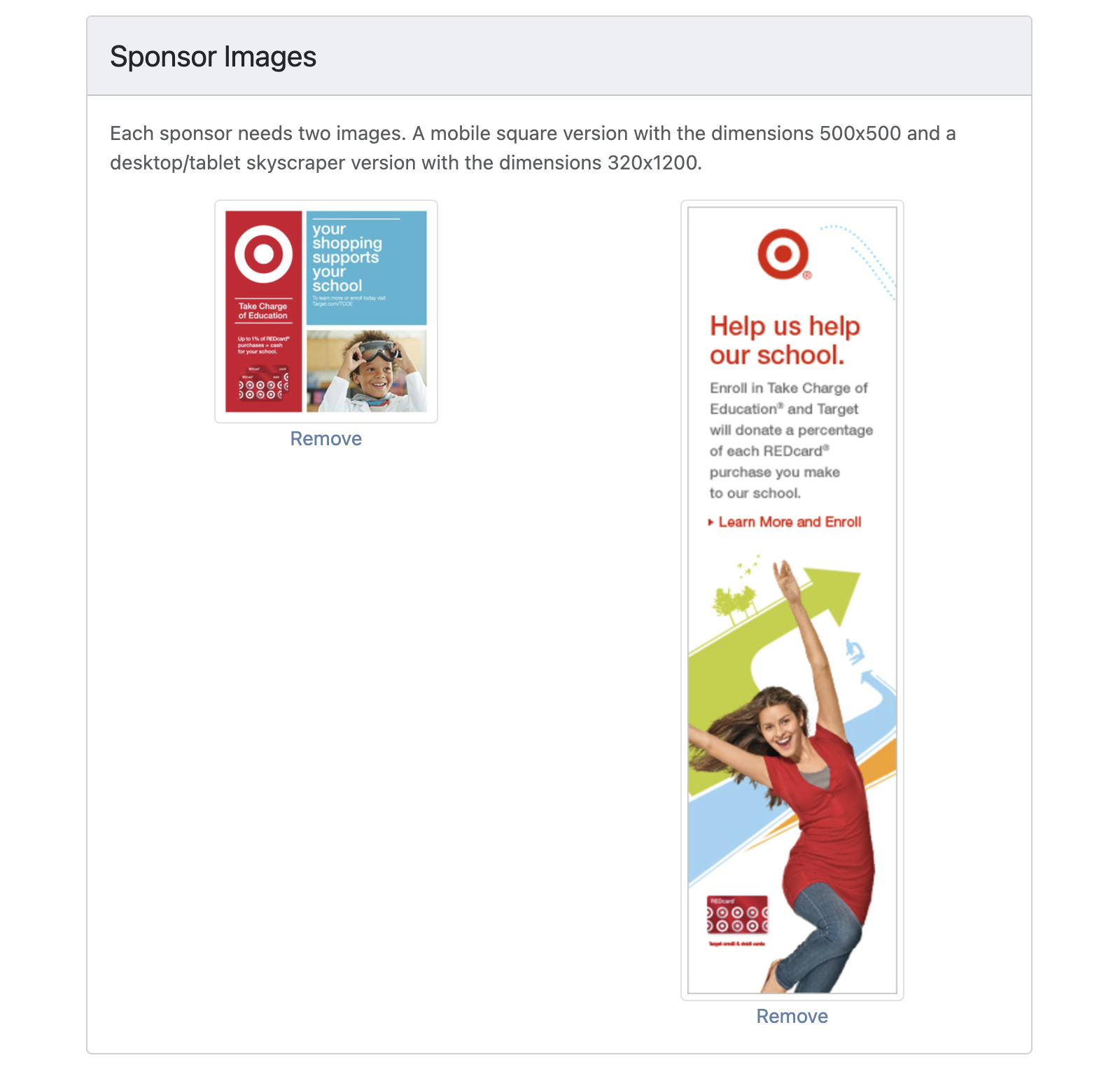 Sponsor Example Page