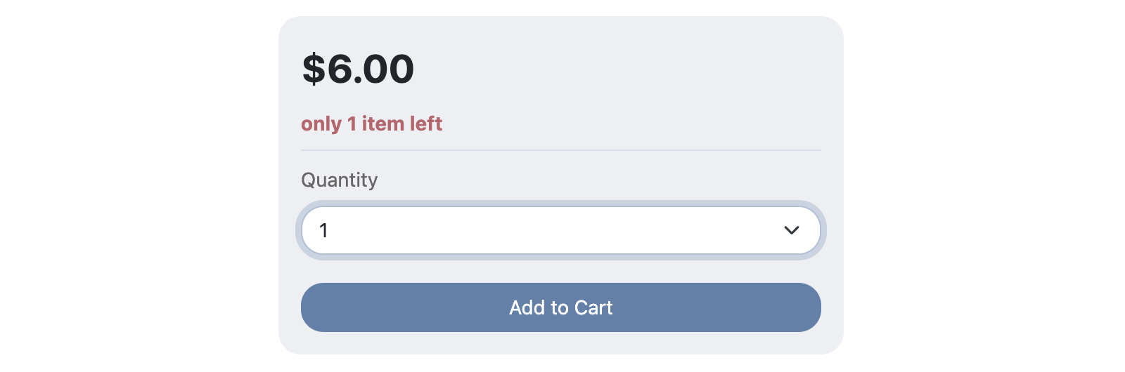 Only x Items Left