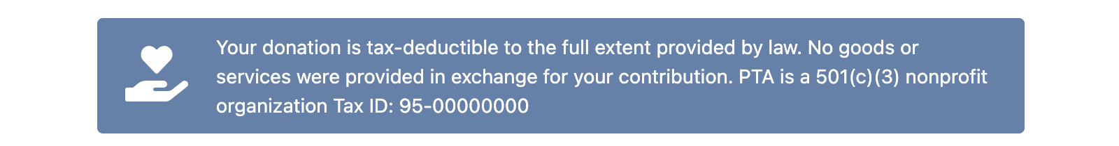 Tax Deductible Notice