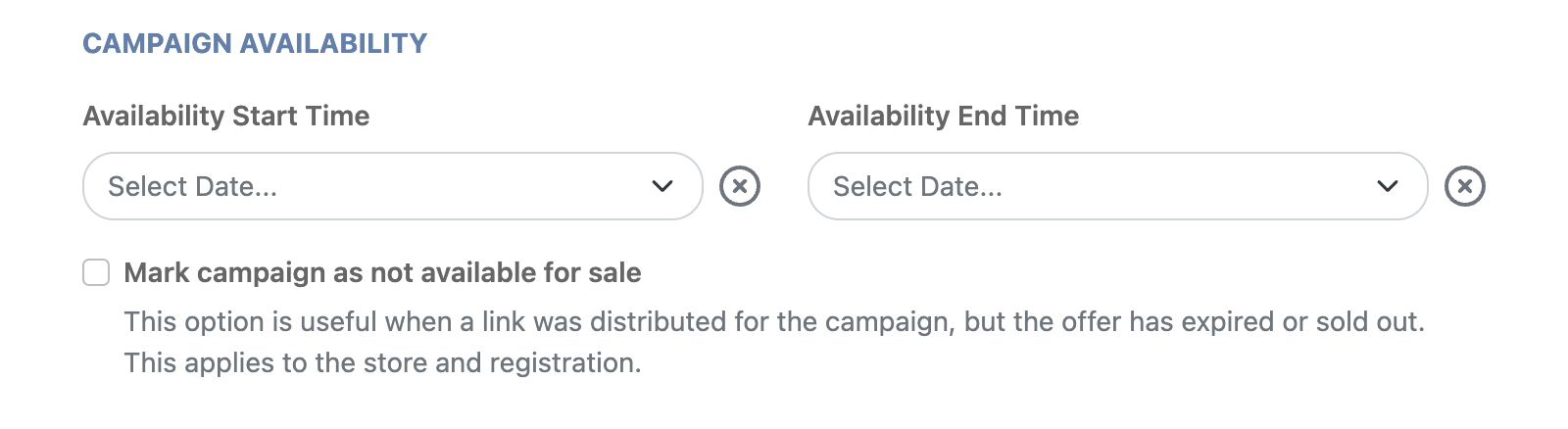Campaign Availability