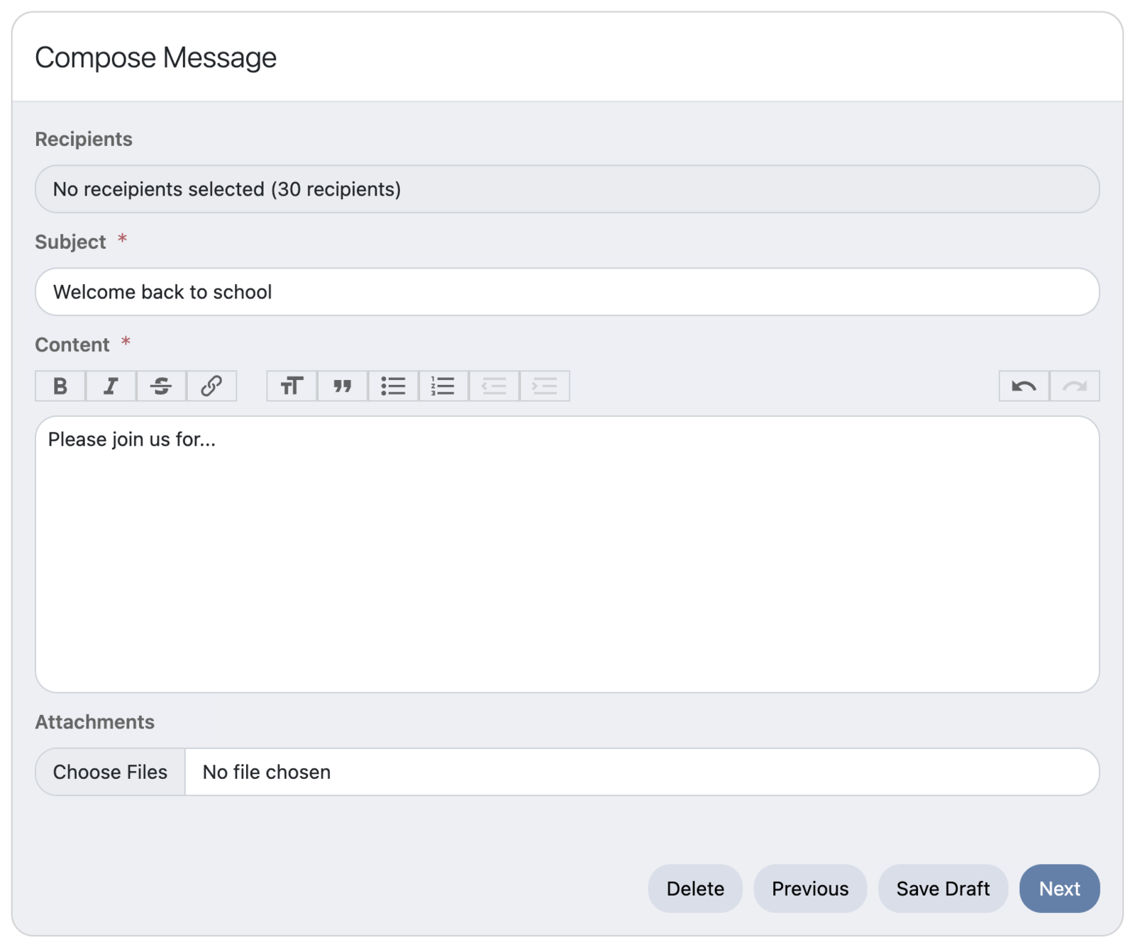 Email Attachments