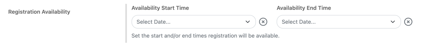 Registration Availability
