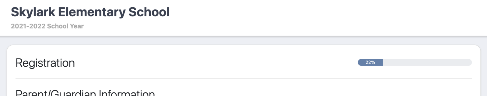 Registration Progress Bar
